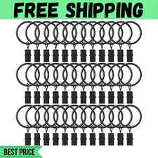 36 Pack Curtain Rings with Clips, Drapery Clips with Rings, Hangers Drapes Rings