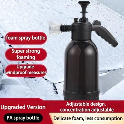 2L Hand Pump Foam Sprayer Snow Foam Cannon Car Wash Bottle w/ 3 Nozzles
