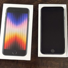 Unlocked Apple iPhone SE Midnight 64GB with box. Excellent condition