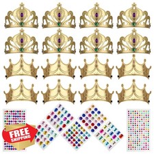 AHIER Foam Crowns Set 23 Pcs Princess Tiaras DIY Party Crafts
