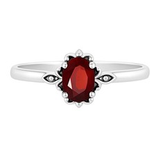 Hessonite Garnet - Madagascar 925 Sterling Silver Ring s.5 Jewelry R-1721