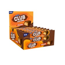 Mcvities Club Layers Orange Chocolate Bars  24 x 39g BB 31/07/2026
