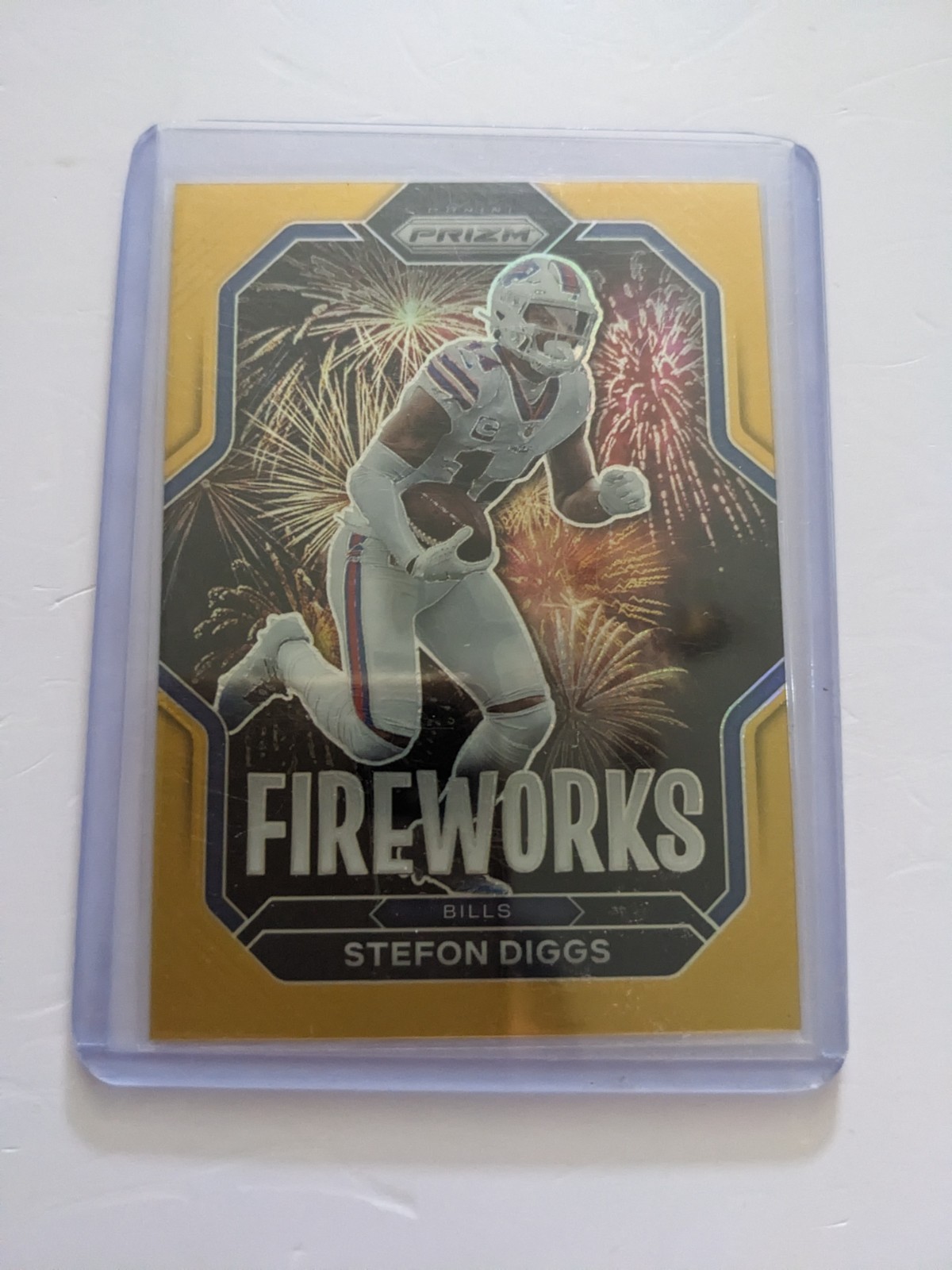 2022 Panini Prizm Stefon Diggs 10/10 Gold Fireworks Bills #F-13