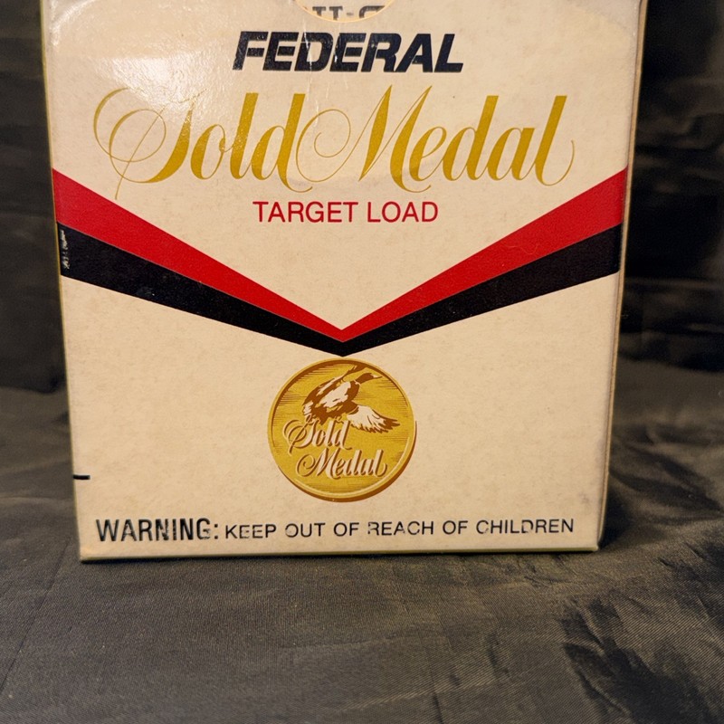 Federal Gold Medal Target Load Empty 12 Gauge Shotgun Shell Box
