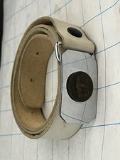 Vintage Fred Bear Archery Chrome Plated Coin Belt Buckle Traditional & Recurve