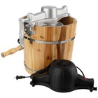 Electric Ice Cream Maker Machine 4 Quart Icecream Maker with Hand Crank
