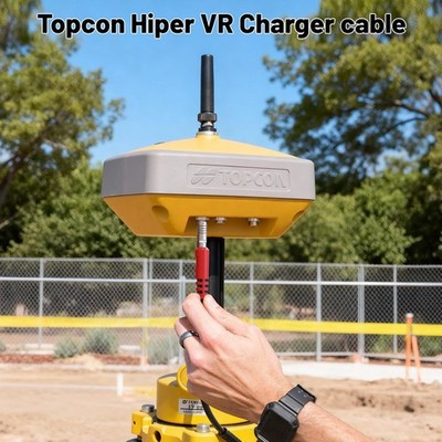 Uonecn for TOPCON Hiper GPS Charger Power Cable End LITE PRO GA GB Plus GR-3 GR-
