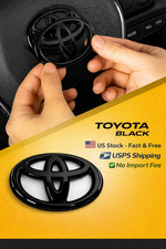 Car Styling Abs Full Black Emblem Steering Wheel Logo For Toyota Corolla Camry