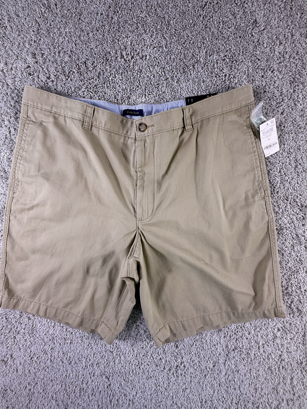 NWT Men’s Club Room Shorts Chino Beige Size 40 9 Inseam
