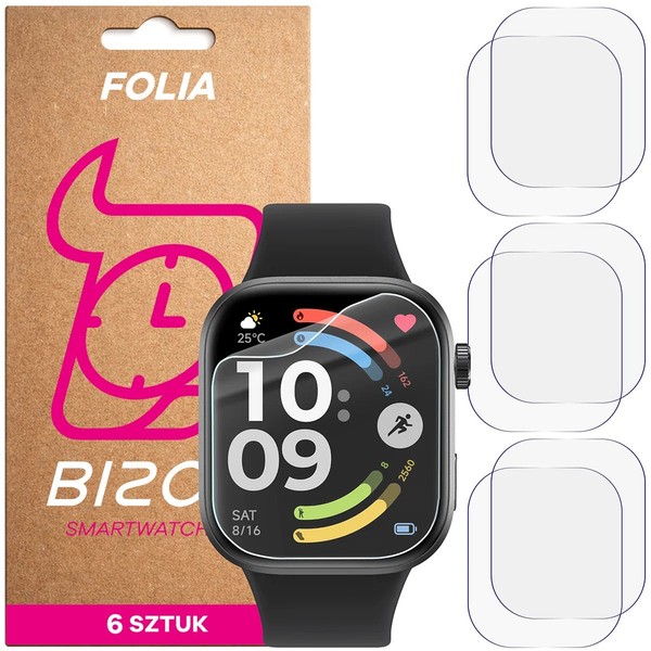 6X Schutzfolie FüR Xiaomi Redmi Watch 6,Bizon Watch Hydroflex Bizon Folie Film-image