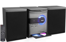 Pyle Home Stereo Shelf System 30W Bluetooth CD Player FM Radio USB SD