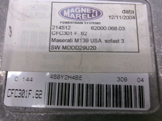 214512 03 to 12 Maserati Quattroporte 4.2L V8 Transmission Control Module OEM