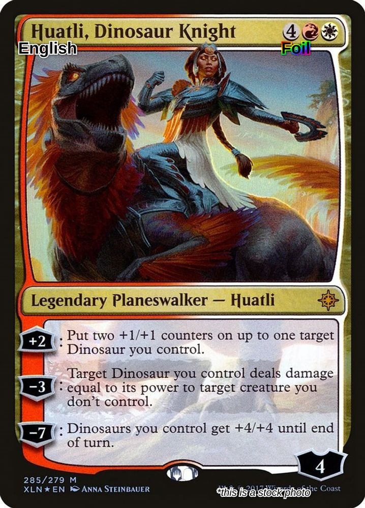 Huatli, Dinosaur Knight - XLN - LP [Foil] TCG MTG