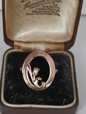 Vintage 1990-s 14 Ct Rolled Gold Black Onyx Ring Size UK N US 6.25 Hallmarked