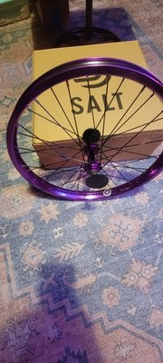 20 inch Salt Plus Bmx Front Wheel New Sealed Bearing 36 Double Wall Purple