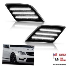 LED Side Marker Lights Compatible with 2008-2011 2008-2013 W204 White