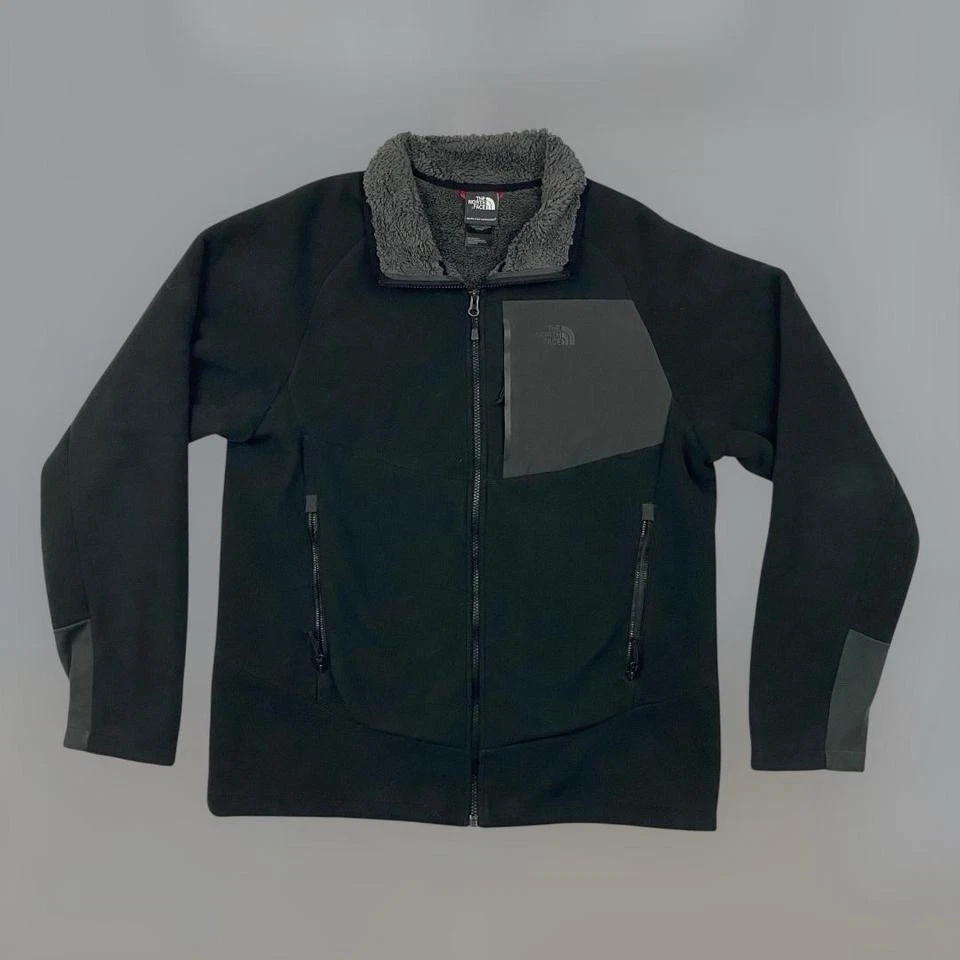 The North Face Full Zip Sherpa Lined Lightweight Jacket Coat Adult L Black FA13