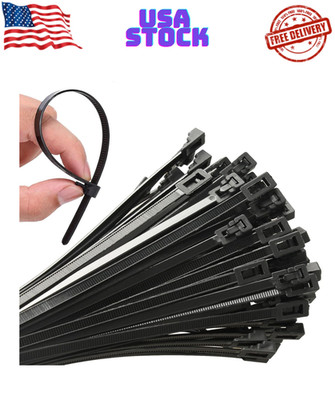 100 Pack Releasable Reusable Zip Ties Nylon Cable Heavy Duty Wire Self Locking