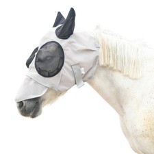 Mesh Fly Mask with Ears Nose UV Protection Full Face for Horse/Cob