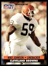 1991 Pro Set Mike Johnson Cleveland Browns #120