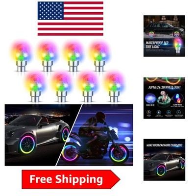 Colorful LED Flash Wheel Lights 8 PCS - Dual Lamp Beads for Maximum Visibility