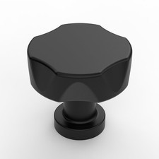 10 PCS Matte Black Cabinet Knobs Single Hole Drawer Pulls ZH0082 Hardware