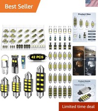 42 Pcs Upgraded Led Interior Car Lights Kit Super Bright Dome Map And Door