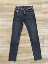 Diesel Industry Men's D-Strukt Skinny Jeans FITS 25x30 Slim Fit Black Denim