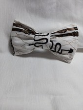 Bow Tie Unisex Clip-on Black and White 100 Cotton 5.5 Inch by 3 Inch