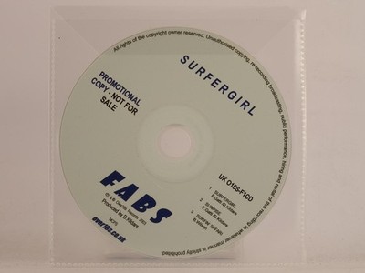 SURFERGIRL FABS (E67) 3 Track Promo CD Single including Plastic Sleeve OVER18S