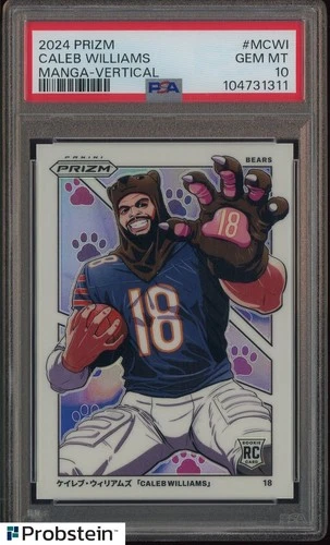 2024 Panini Prizm Manga Caleb Williams Bears RC Rookie SSP PSA 10 GEM MINT
