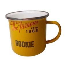 BUNDABERG RUM enamel mug Rookie yellow tin cup drinking camping man cave