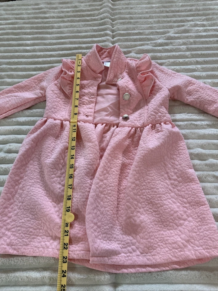 Abrigo Little Lass Niñas Rosa Ligero Guisante Talla 6 100% Poliéster Foto 4 de 4