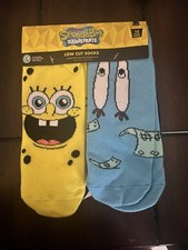 Nickelodeon SpongeBob Boys Low Cut Socks 10 Pairs Size 4-10 Cartoon Polyester