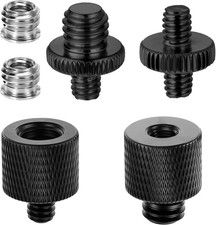 Tripod Screw Adapter 6 Pcs Aluminum Threaded Converter 1/4 Male 1/4" x 3/8"