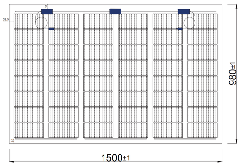 TommaTech 240 Wp 48PM G2G Terrassen-Solarmodul bifacial (1500 mm - Bild 3 von 9