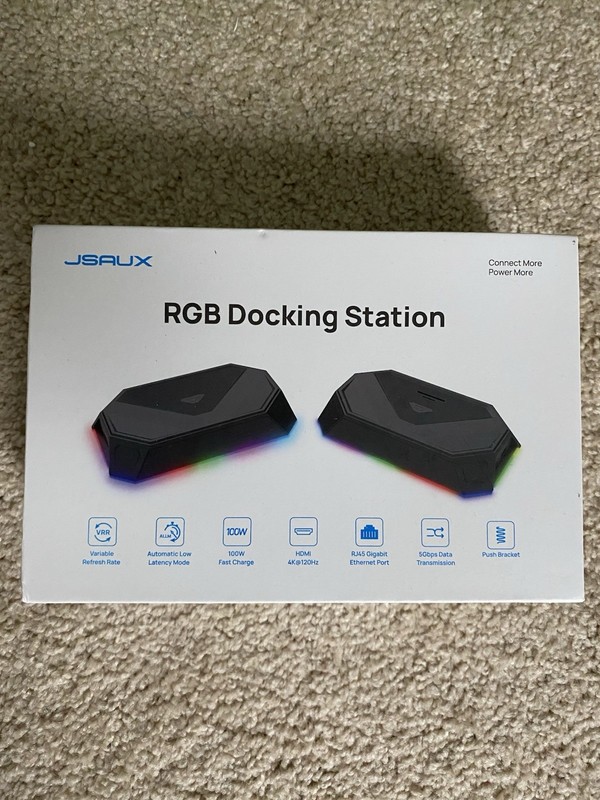 USB-C 12-Port RGB Docking Station 4K@120Hz HDMI DP 100W PD Ethernet – New