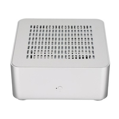 Aluminiumgehäuse klein Desktop Computergehäuse PSU HTPC -ITX PC-Gehäuse 2 USB 34611