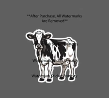 Jersey Cow Sticker Waterproof Decal Dairy Milk Cheese Farm Farmhouse Gift NEW