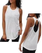 SPIRTUAL GANGSTER Logo Muscle Tank Top Sz M Open Back 100% Cotton Active Shirt