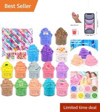 Butter Slime Kit - 15 Soft Non-Sticky Slimes, Perfect for Classroom Prizes