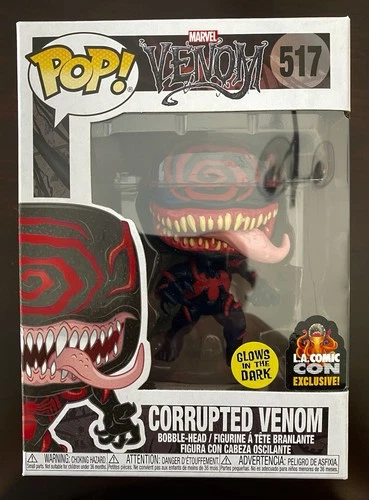 Funko Pop! 517 Corrupted Venom Marvel LA Comic Con Exclusive GITD