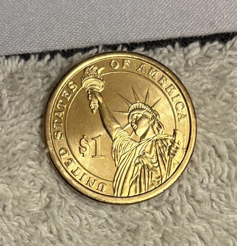 2008 DIE CRACK MINT EROR John Q. Adams Presidential $1 Dollar Coin - Image 3 of 4