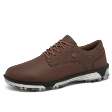 Men's Golf Shoes Leather,  Waterproof Soft and Comfort Anti-Slip shoes