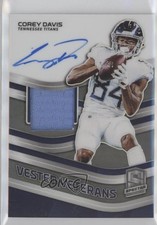 2019 Panini Spectra Vested Veterans Auto 76/99 Corey Davis #VV-CD Auto 0a6