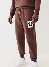 True Religion Mens Pant Bracken Sweatpants Size M Horseshoe Logo Jogger