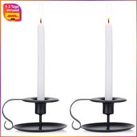 KerzenstäNder Kerzenhalter Stabkerze Schwarz Vintage Stil Deko FüR 2 StüCk