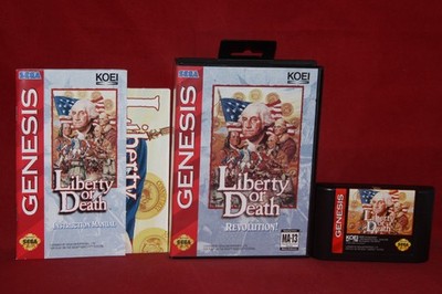 Liberty or Death (Sega Genesis, 1994) Authentic Game Cartridge, CIB Complete