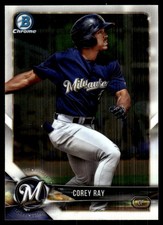 Corey Ray 2018 Bowman #BCP97 Brewers MLB READ FREE SHIPPING AutographDen