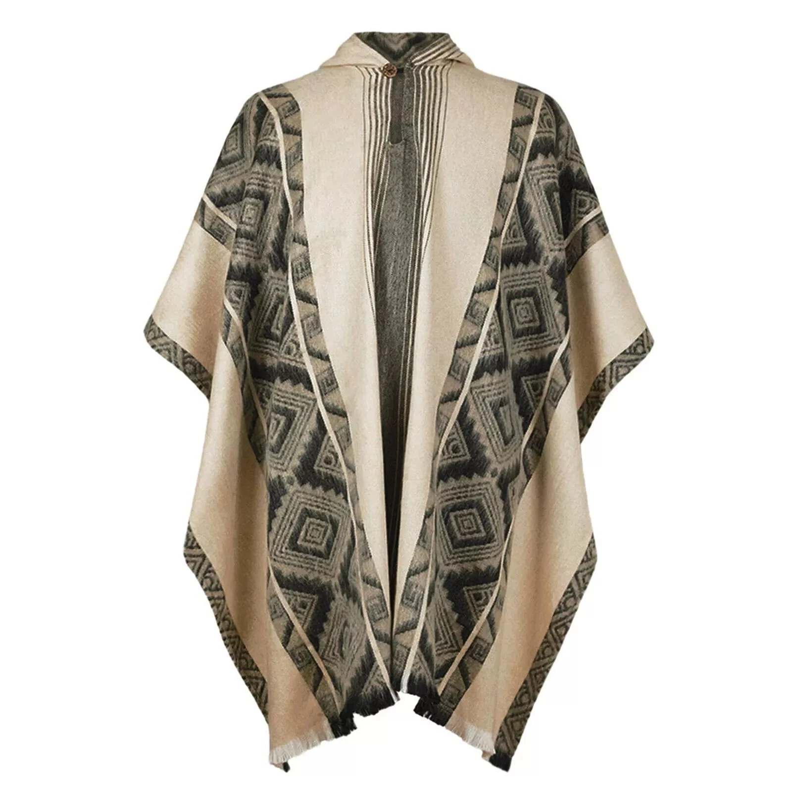 Lightweight BABY ALPACA Wool Hooded Poncho Pullover UNISEX Handmade in Otavalo
Opens in a new window